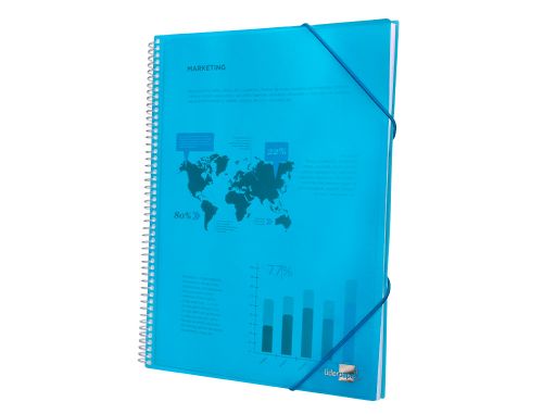 Capa catalogo liderpapel com espiral 10 bolsas polipropileno din a4 azul , Liderpapel , 53805 , 8423473538054